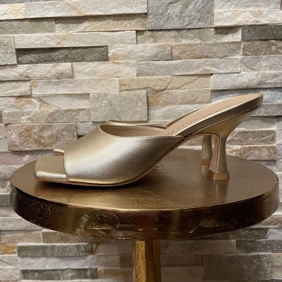 Stuart Weitzman Gold Mule Heels - Picture 7 of 9